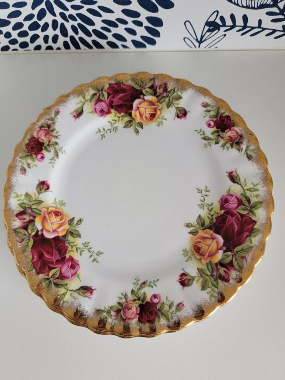 Royal Albert Old Country Roses Set Of 4 Dessert Plates Bone China Vintage
